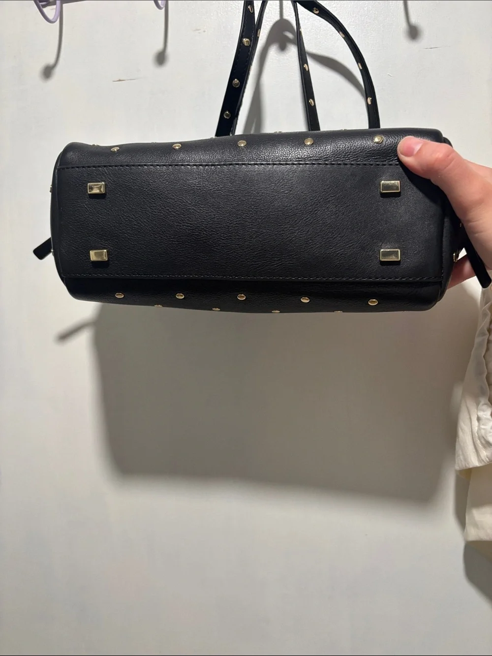 New NWT J CREW Delphine leather studded rectangle shoulder bag